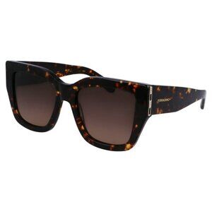 A0776Z New SALVATORE FERRAGAMO Havana Square SF1104S 242 Sunglasses Women
